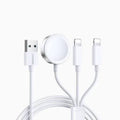 S-IW007 3-in-1 Ip Watch Magnetic Charger + Dual Lightning Cable (USB-A) 1. 2m - White