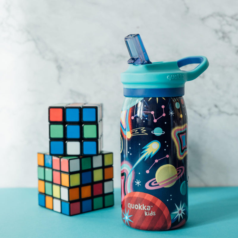 QUOKKA KIDS THERMAL SS SIPPER BOTTLE POP SPACE 445 ML
