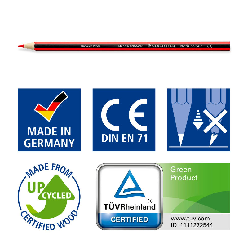 STEADTLER NORIS ERASABLE COLOURED PENCILS  24 COLOR 185 C24