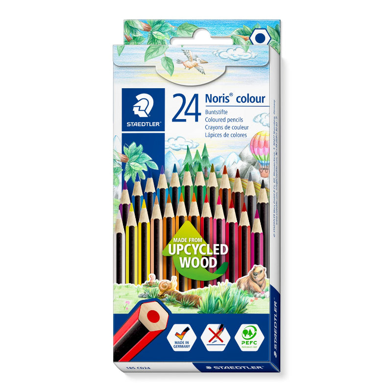 STEADTLER NORIS ERASABLE COLOURED PENCILS  24 COLOR 185 C24