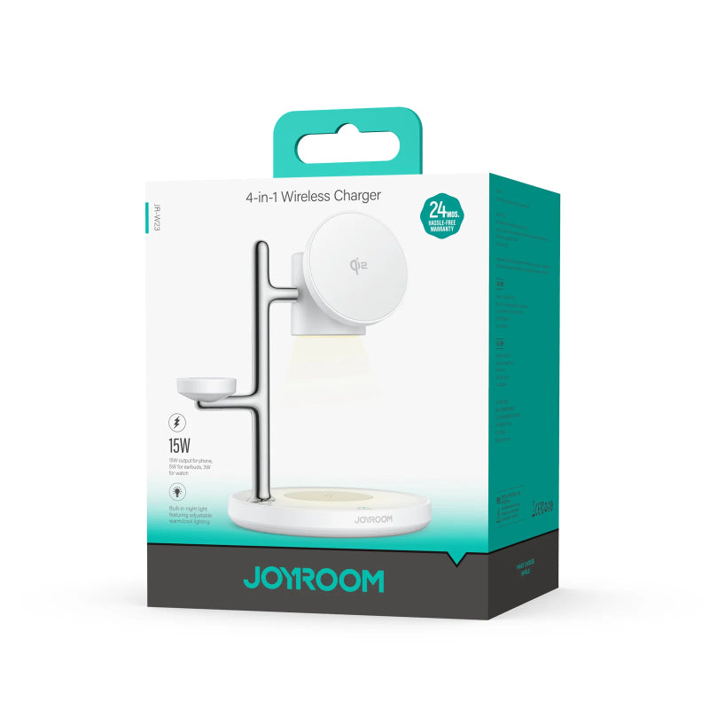 JOYROOM JR-W23 Qi2 4-in-1 Wireless Charger - White