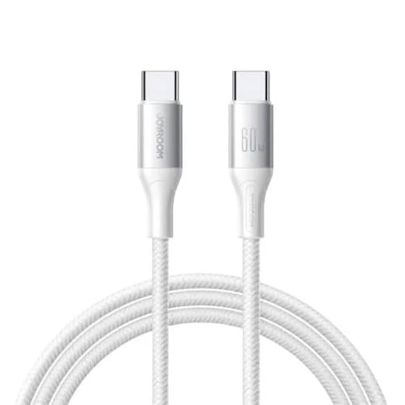 JOYROOM S-A62 Lively Series 60W Fast Charging Data Cable (Type-C to Type-C) 1. 2m - White