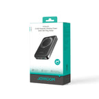 JOYROOM JR-PBM12 22. 5W Magnetic Wireless Power Bank with Ring Holder 10000mAh - Black with Type-C to Type-C 60W 0. 25m Cable - Black