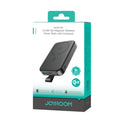 JOYROOM JR-PBM11 22. 5W Qi2 Magnetic Wireless Power Bank with Kickstand 10000mAh - Black with Type-C to Type-C 60W 0. 25m Cable - Black