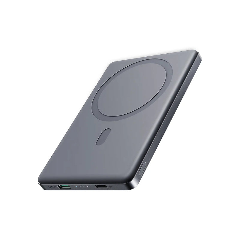 JOYROOM JR-PBM08 20W Ultra-Slim Metal Magnetic Wireless Power Bank 5000mah-space Grey