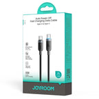 JOYROOM S-A63 Starway Series 100W Auto Power-off Fast Charging Data Cable (Type-C to Type-C) 1. 2m - Black