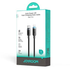 JOYROOM S-A63 Starway Series 30W Auto Power-off Fast Charging Data Cable (Type-C to L) 1. 2m - Black