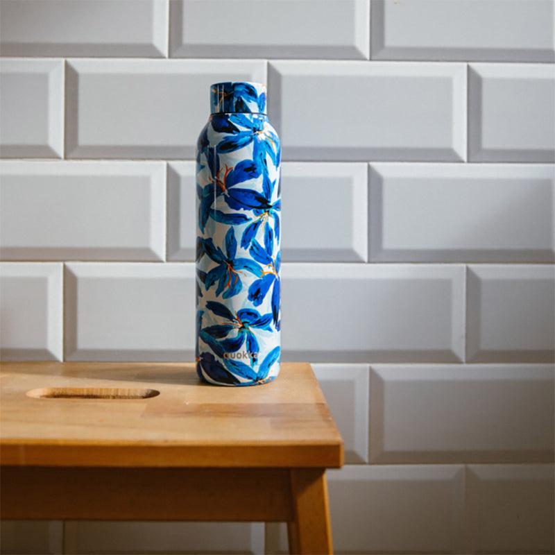 QUOKKA THERMAL SS BOTTLE SOLID BLUE HIBISCUS 630 ML