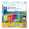 STEADTLER NORIS AQUARELL WATER COLOR PENCILS 24 COLOR 144 10NC24
