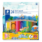 STEADTLER NORIS AQUARELL WATER COLOR PENCILS 24 COLOR 144 10NC24