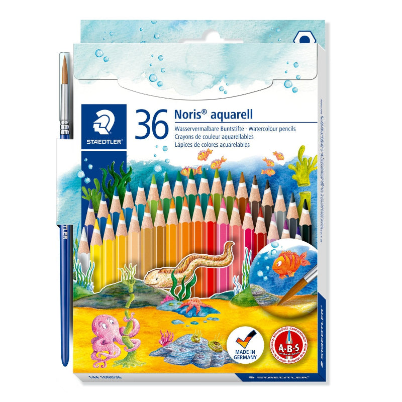STEADTLER NORIS AQUARELL WATER COLOR PENCILS 36 COLOR 144 10NC36