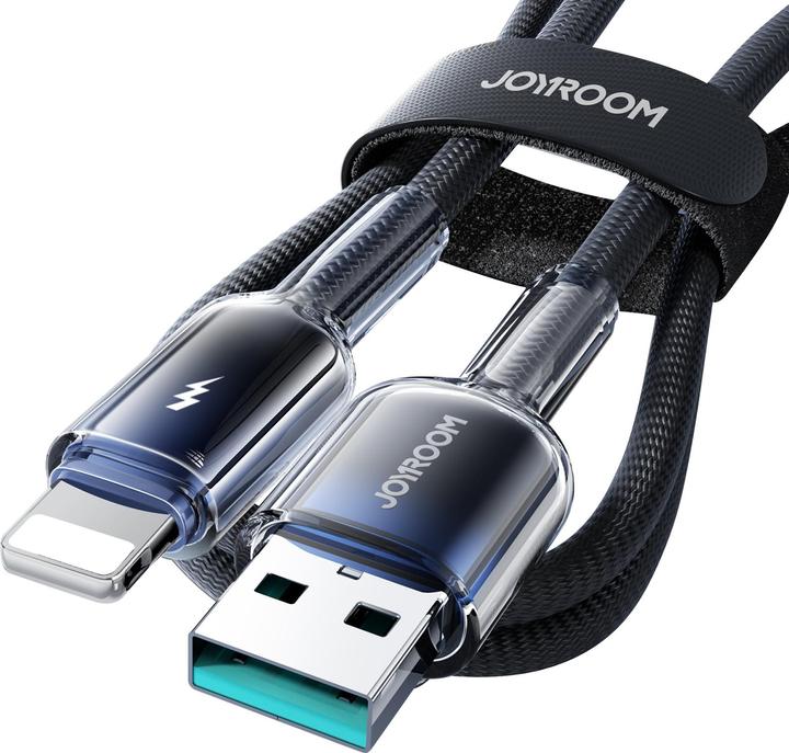 JOYROOM S-A42 Crystal-clear Series 3A Fast Charging Data Cable (USB-A to Lightning) 1. 2m - Black
