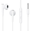 JOYROOM JR-EW04 Wired Series Half In-Ear Wired Earphones - White with Pu Storage Bag