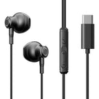 JOYROOM JR-EC07 Type-C Series Metal Half In-Ear Wired Earphones - Black
