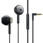 JOYROOM JR-EW05 Wired Series Half In-Ear Wired Earphones - Black with Pu Storage Bag