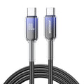 JOYROOM S-A42 Crystal-clear Series 60W Fast Charging Data Cable (Type-C to Type-C) 1. 2m - Black
