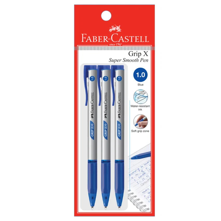 Faber-Castell Grip X Ball Pen 1.0, 3 Piece