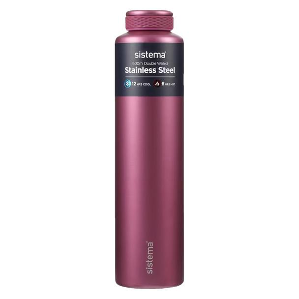 Sistema 600ml Chic Stainless Steel Bottle
