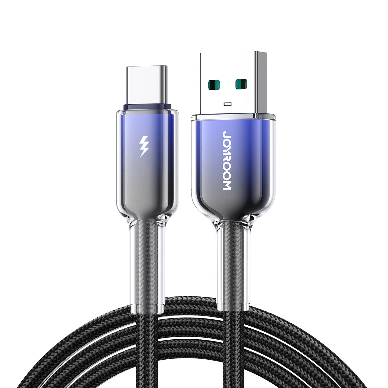 JOYROOM S-A42 Crystal-clear Series 3A Fast Charging Data Cable (USB-A to Type-C) 1. 2m - Black