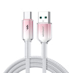 JOYROOM S-A42 Crystal-clear Series 3A Fast Charging Data Cable (USB-A to Type-C) 1. 2m - White
