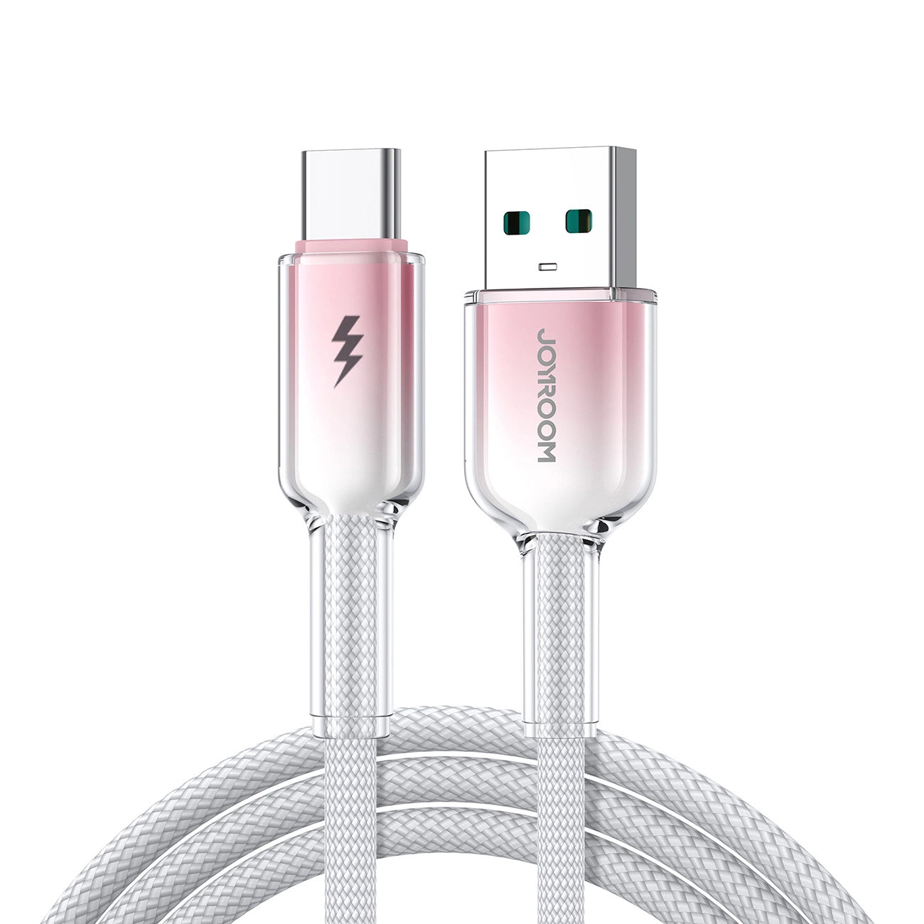 JOYROOM S-A42 Crystal-clear Series 3A Fast Charging Data Cable (USB-A to Type-C) 1. 2m - White