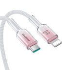 JOYROOM S-A42 Crystal-clear Series 30W Fast Charging Data Cable (Type-C to Lightning) 1. 2m - White