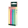 Faber Castell Highlighter Pens, 38 Pastels, 4-Pack