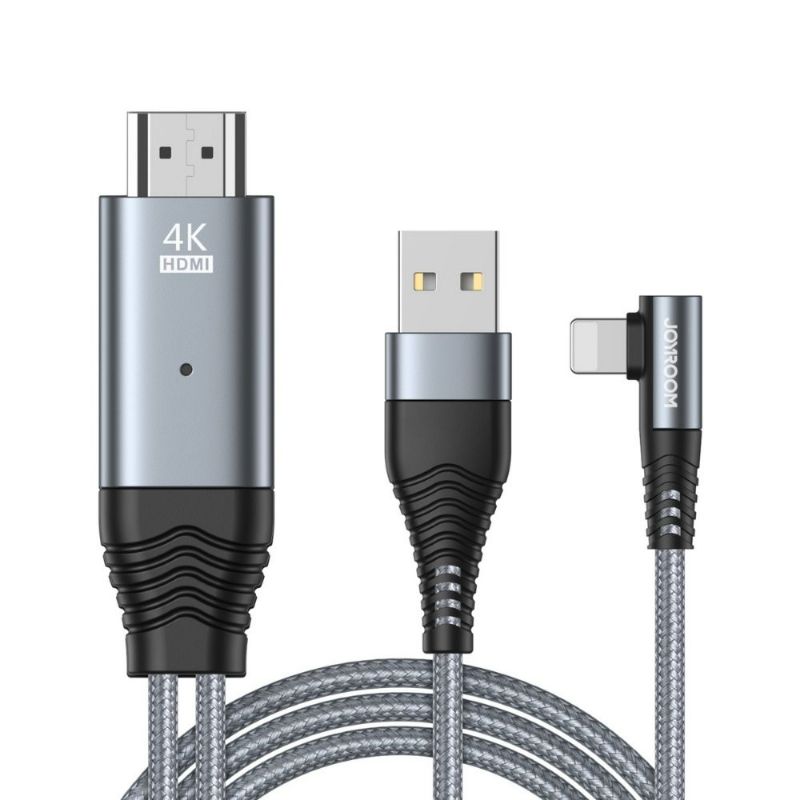 Sy-35l1 Lightning to HDMI 4k Mirroring Cable 3m - Gray