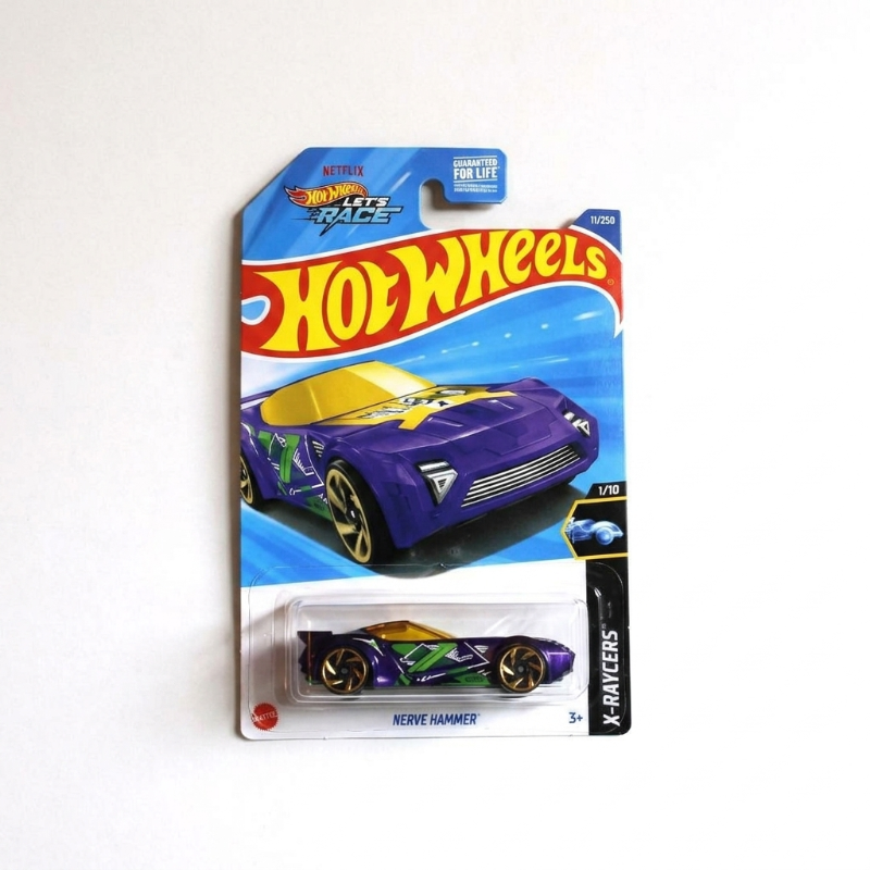 HOT WHEELS X-RAYCERS NERVE HAMMER 1/64 DIECAST ON LONG CARD 13/250 NEW