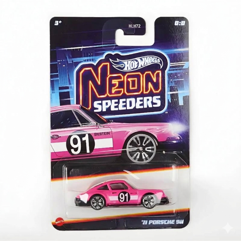 Hot Wheels - 1:64 Neon Speeders Cars-71 Porsche 911