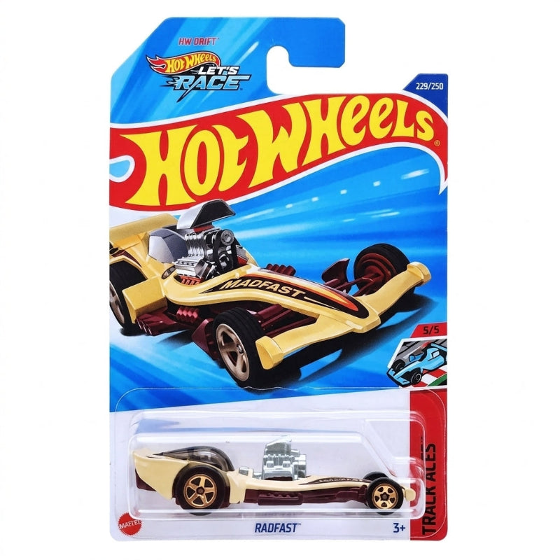 Hot Wheels Madfast Yellow JBB01 - Fantasy Dragster with Chrome Motor - Track Aces 2025 - 1:64