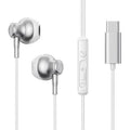 JOYROOM JR-EC07 Type-C Series Metal Half In-Ear Wired Earphones - Silver