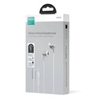JOYROOM JR-EC07 Type-C Series Metal Half In-Ear Wired Earphones - Silver
