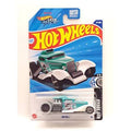 Hot Wheels - Mid Mill - HYX79 - Rod Squad 7/10 - Turquoise-White Hot Rod In 1:64 Scale - Classic Dragster Style With Open Motor - Mattel 2025 (97/250)