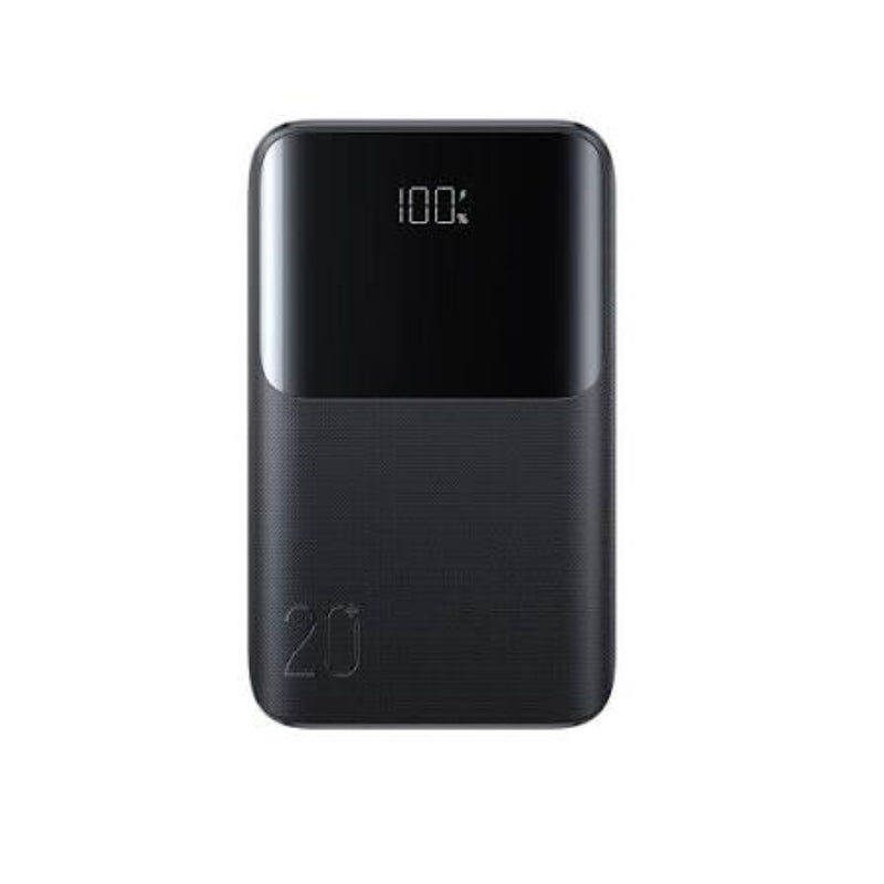 JOYROOM JR-QP192 Star Series Mini 22. 5W Digital Display Fast Charging Power Bank 20,000mah - Black with USB to Type-C 0. 3m Cable - Black
