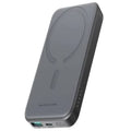 JOYROOM JR-W020 20W Mini Magnetic Wireless Power Bank 5000mAh Black with Type-C to Type-C 60W 0. 25m Cable - Black