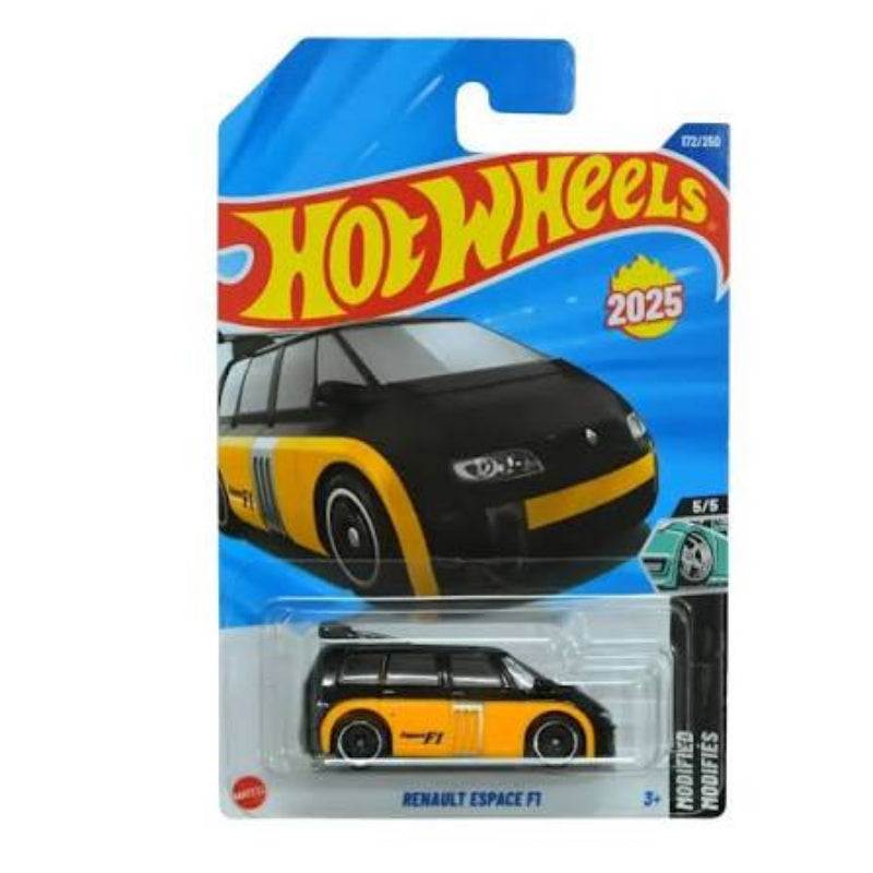Hot Wheels Renault Espace F1, 2025 Collection, Yellow and Black Die-Cast Model Car, 1:64 Scale
