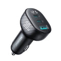 JOYROOM JR-CCD04 30W 2pd + 1qc Digital Display Car Charger - Black