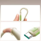 JOYROOM S-A53 30W Self Luminous Liquid Silicone Fast Charging Cable (Type-C to Type-C) 1. 2m - Beige