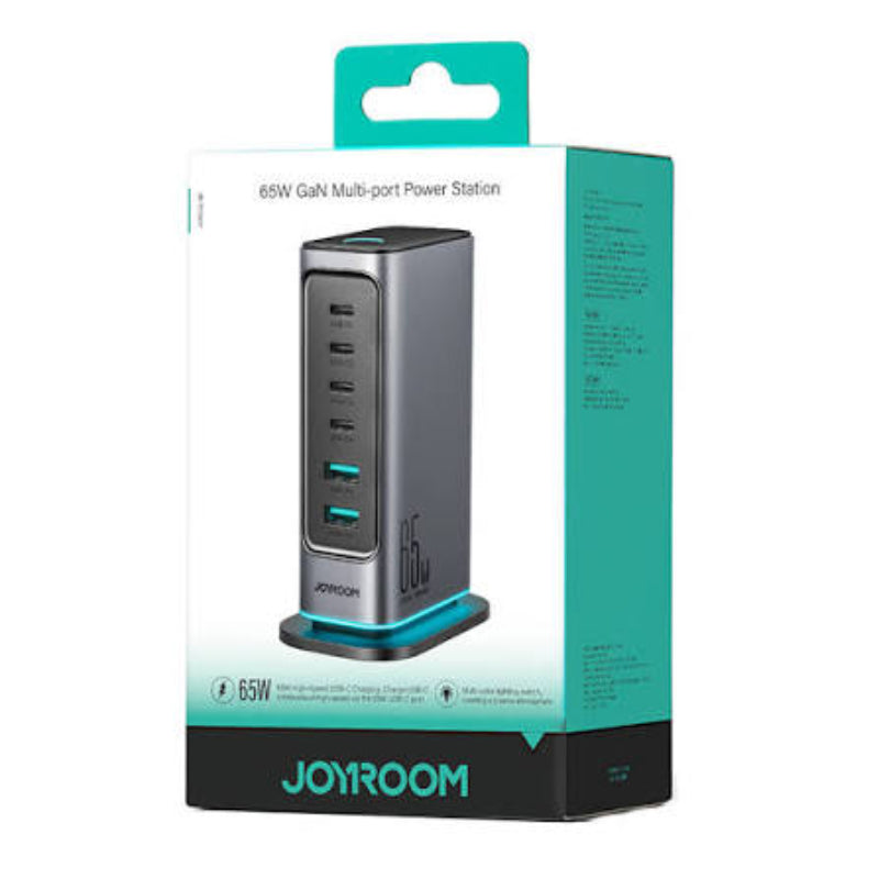 JOYROOM JR-TCM02 65W GaN Multi-port Charger-Dark Gray(eu)