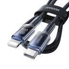 JOYROOM S-A42 Crystal-clear Series 30W Fast Charging Data Cable (Type-C to Lightning) 1. 2m - Black
