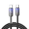JOYROOM S-A42 Crystal-clear Series 30W Fast Charging Data Cable (Type-C to Lightning) 1. 2m - Black