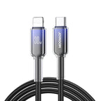 JOYROOM S-A42 Crystal-clear Series 30W Fast Charging Data Cable (Type-C to Lightning) 1. 2m - Black