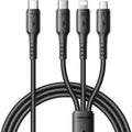 JOYROOM S-A61 Omnigo Series 3. 5A Type-C to Type-C + Lightning + Micro 3-in-1 Charging Cable 1. 2m - Black