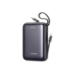 JOYROOM JR-PBF29 22. 5W Mini Power Bank with Dual Cables (Lightning & Type-C) 20000mAh - Black