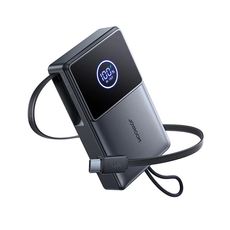 JOYROOM JR-PR1 With 70cm Stretch Cable Power Bank 10000mAh Black