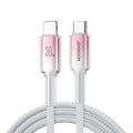 JOYROOM S-A42 Crystal-clear Series 30W Fast Charging Data Cable (Type-C to Lightning) 1. 2m - White