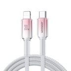 JOYROOM S-A42 Crystal-clear Series 30W Fast Charging Data Cable (Type-C to Lightning) 1. 2m - White
