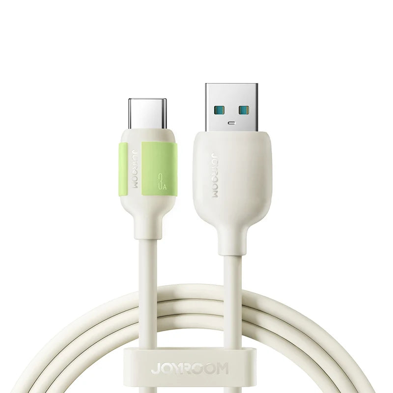 JOYROOM S-A53 3A Self Luminous Liquid Silicone Fast Charging Cable (USB-A to Type-C) 1. 2m - Beige