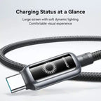 JOYROOM S-A55 Starflight Series 100W Auto Power-off Fast Charging Data Cable(Type-C to Type-C)1. 2m - Black